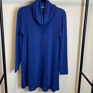 Lisa Rinna Collection Blue Long Sleeves Tunic Sweater Size SP